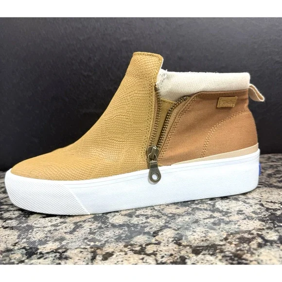 Keds Cooper Brown Suede/Canvas Zip Booties Wo’s Size 9.5 - Picture 3 of 13